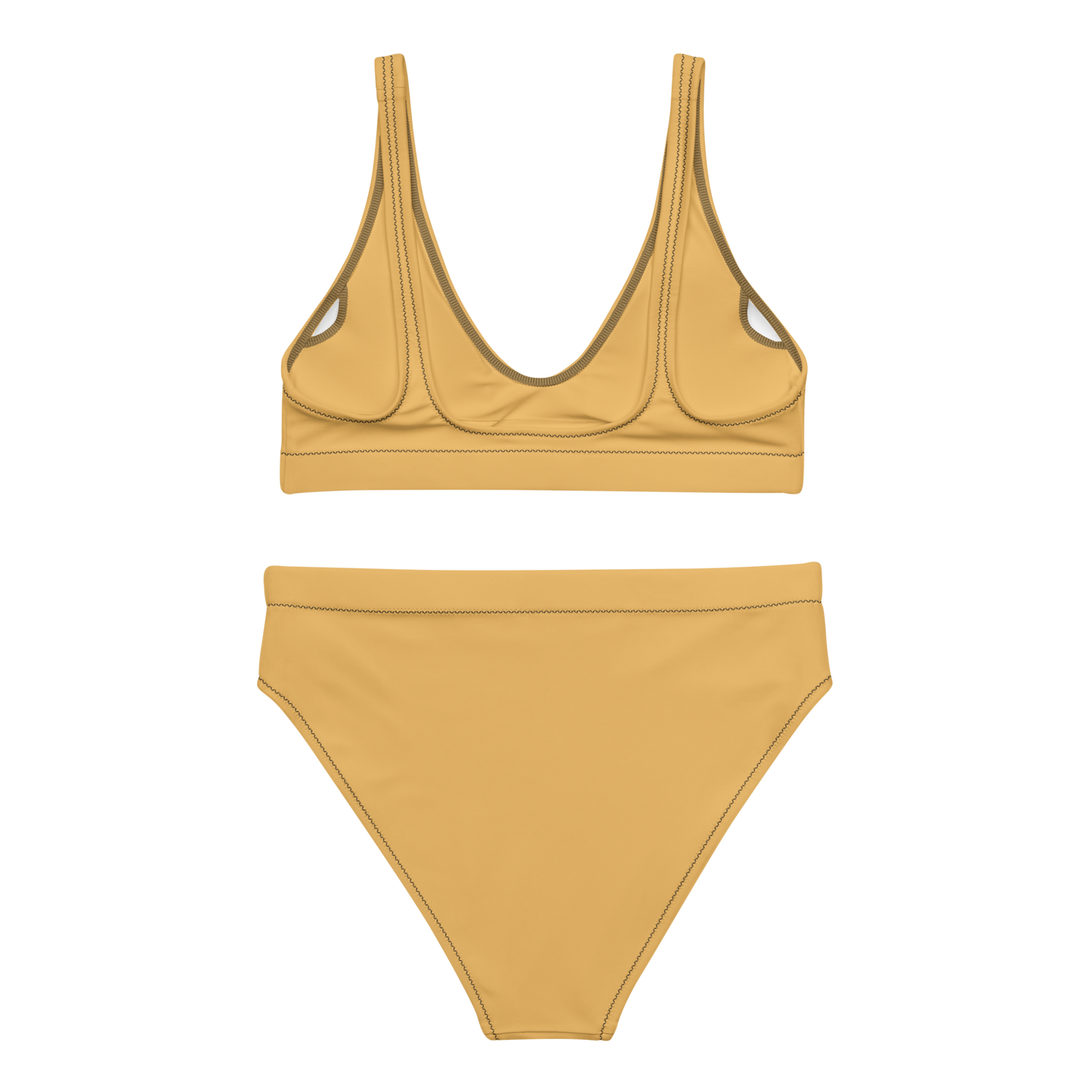 Recycled high-waisted bikini inspired by, “Golden.”