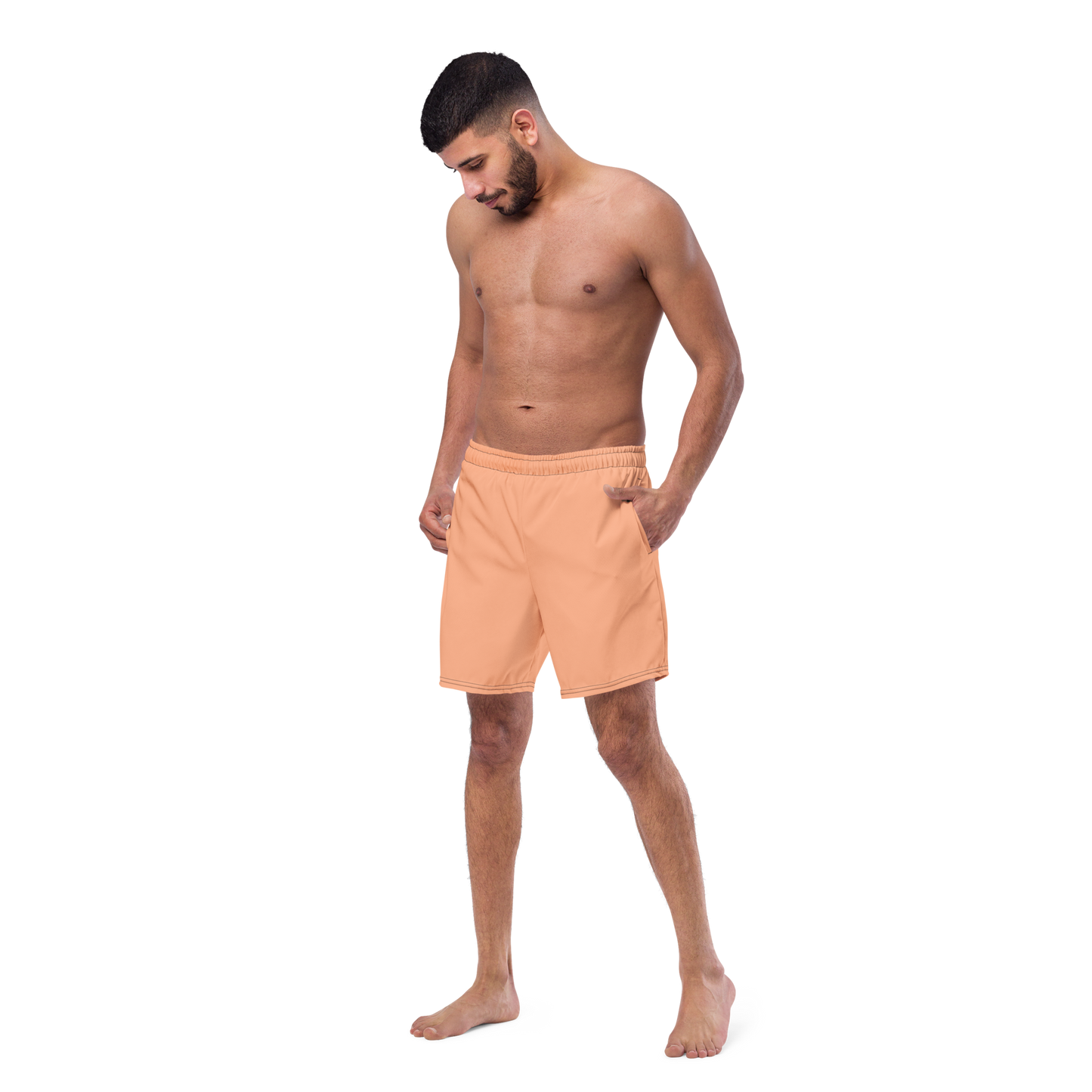 Men's swim trunks inspired by, “Golden.”