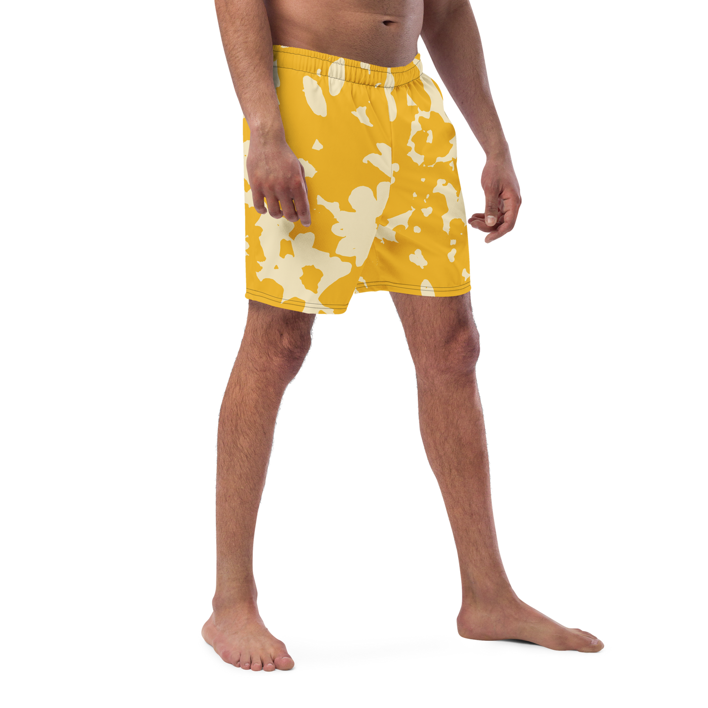 Men's swim trunks inspired by, “Golden.”