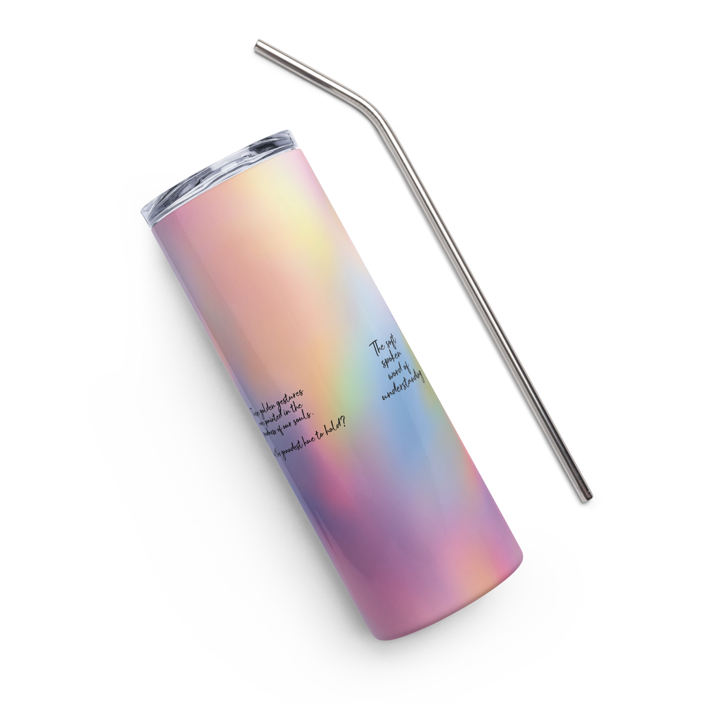 Stainless steel tumbler inspired by, “Golden.”