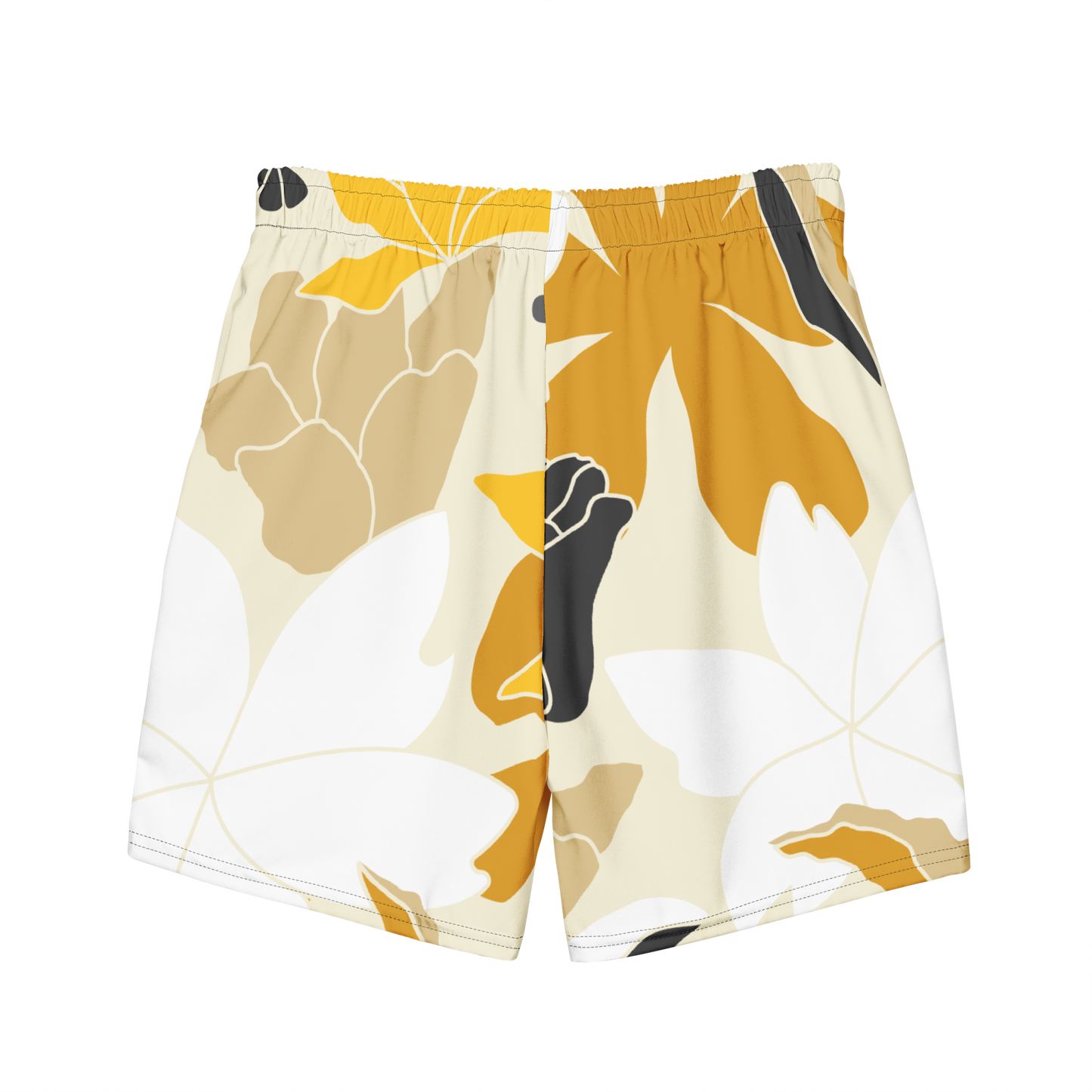 Men's swim trunks inspired by, “Flowers.”