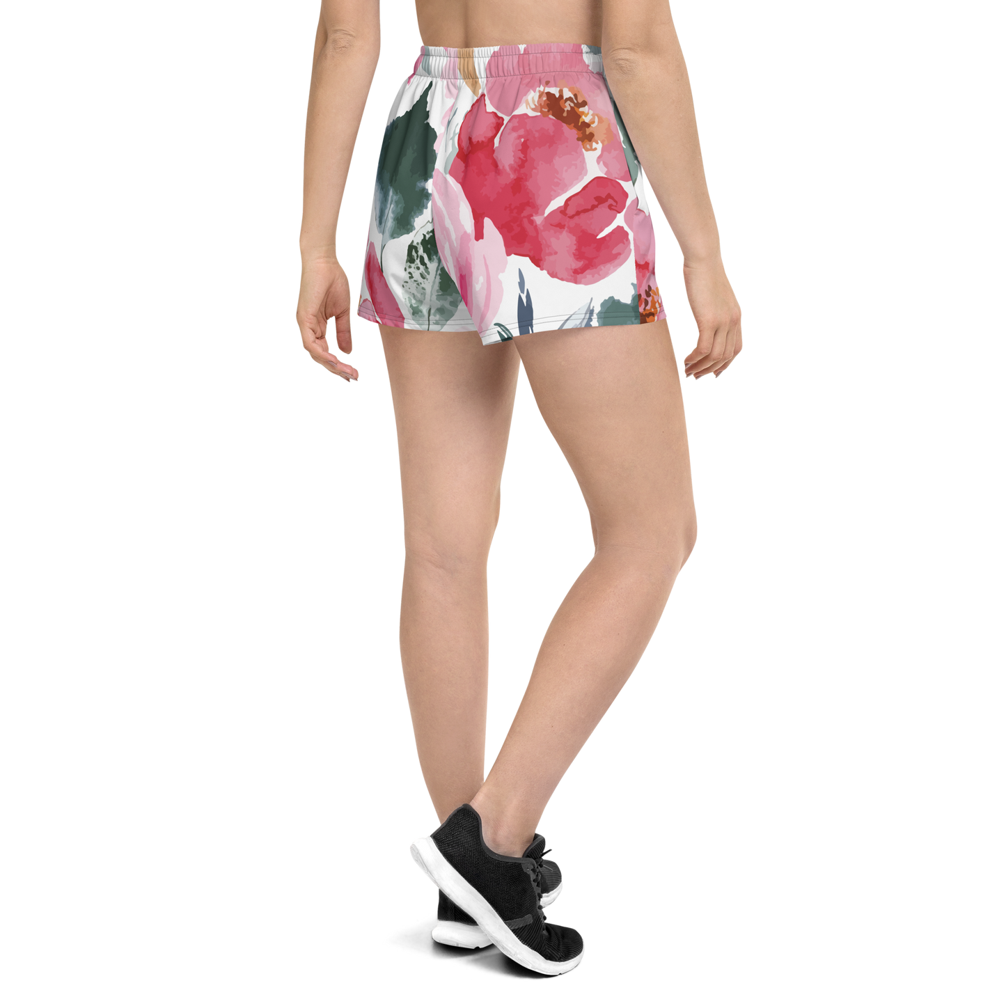 Women’s Recycled Athletic Shorts inspired by, “Flowers.”