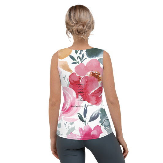 Sublimation Cut & Sew Tank Top inspired by, “Flowers.”