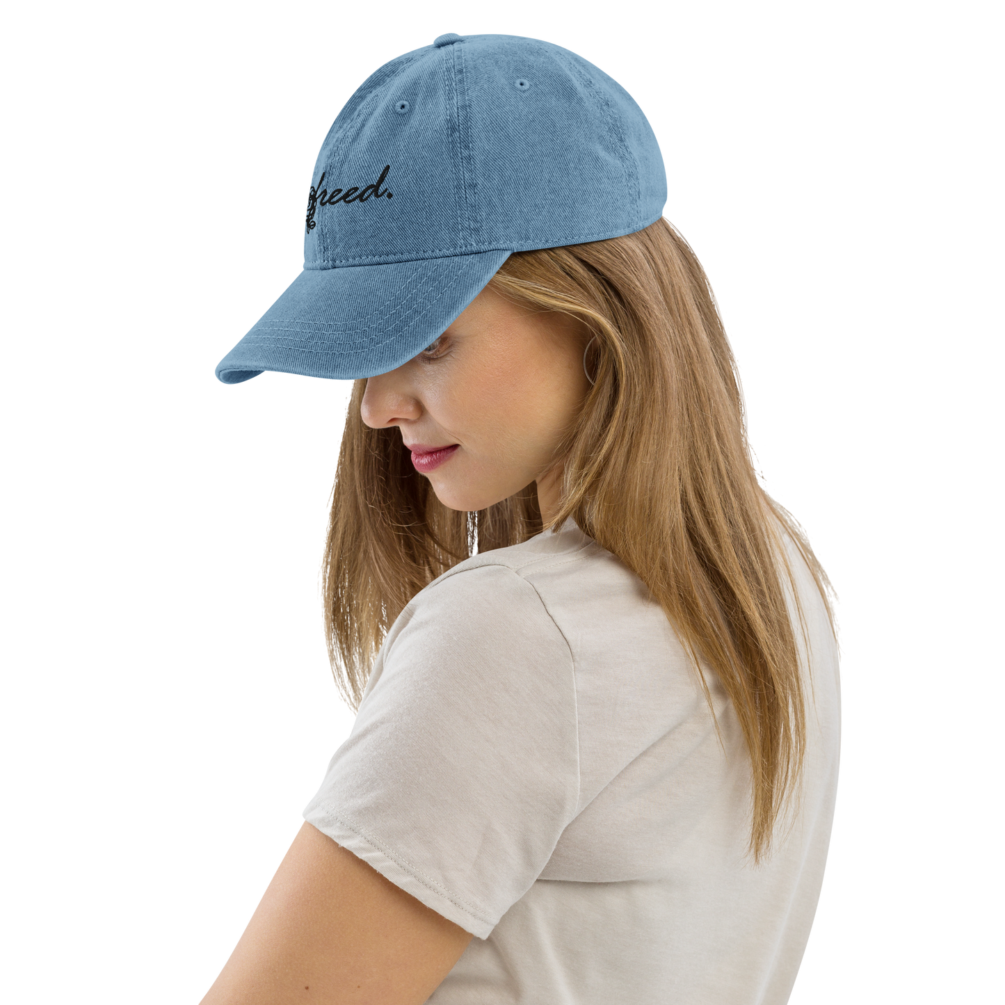 Denim Hat inspired by, “Freed.”