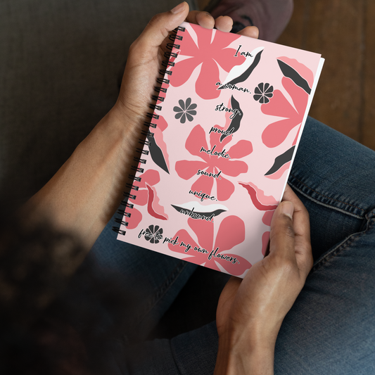 Spiral notebook inspired by, “Flowers.”