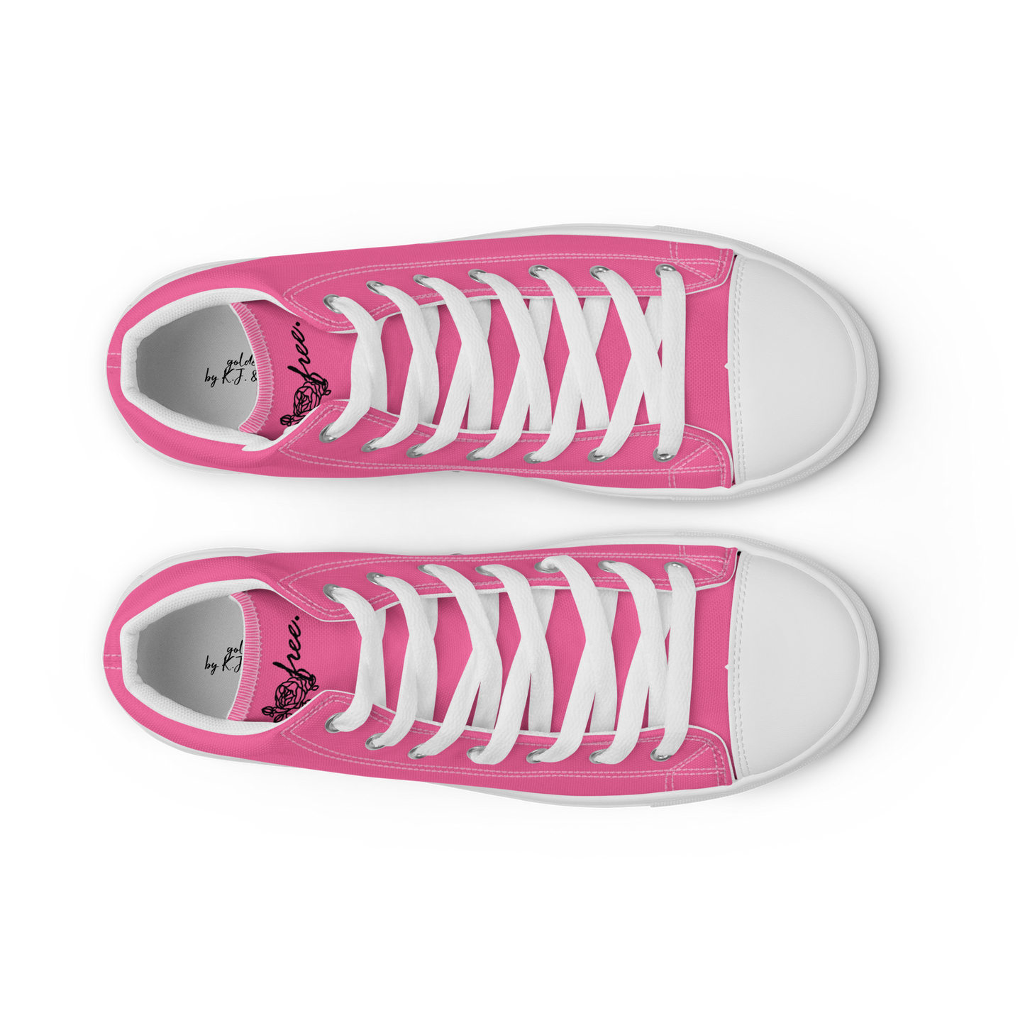 Women’s high top canvas shoes inspired by, “Flowers.”