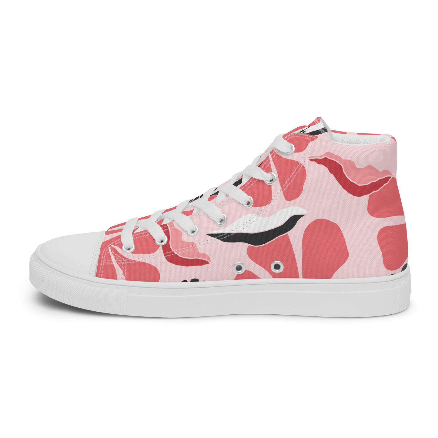 Women’s high top canvas shoes inspired by, “Flowers.”